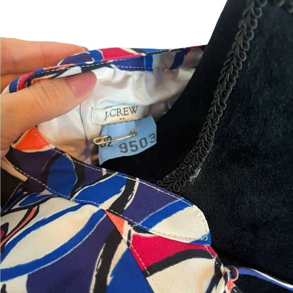 JCREW FLORAL TROPICAL LACE UP EMPIRE WAIST 3/4 SLEEVE DRESS WOMENS SIZE MEDIUM - Picture 9 of 10